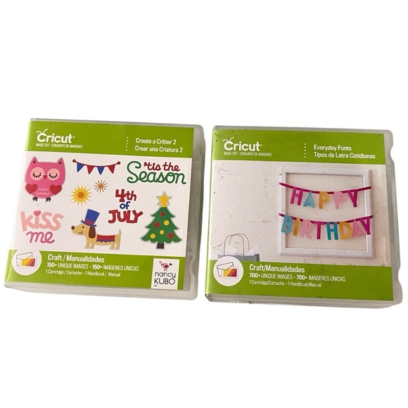 6 Cricut Cartridges Everyday Fonts Monogram Motifs Fantastic Fonts Critter 2 - Picture 6 of 13